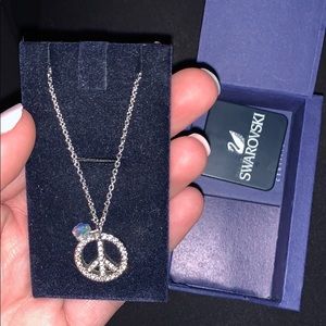 Swarovski Peace Sign Necklace